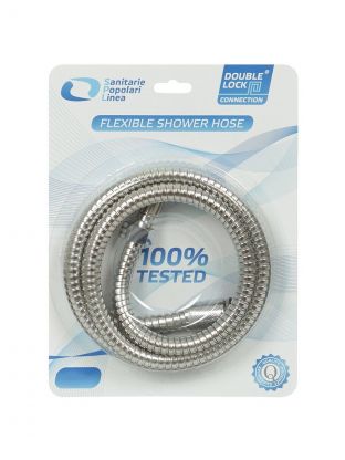 Шланг для душа, сталь, ИМП-ИМП, 150 см, двойной замок, SPL, SPL 3600.150B
