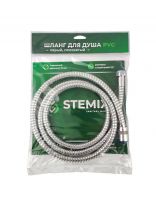 Шланг для душа, ПВХ, внутренняя резьба, 150 см, серый полосатый, Stemix, STM 404-1