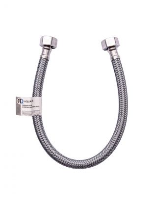 Подводка для воды 1/2"х0.5 м, г-г, сталь, полиамид, AquaLine