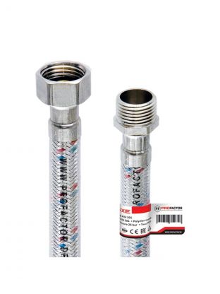 Подводка для воды 1/2"х1.8 м, г-ш, сталь, полимер, ProFactor