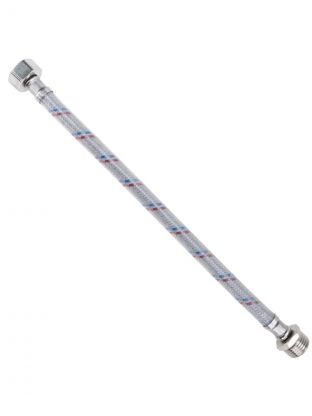 Подводка для воды 1/2"х2.5 м, г-ш, латунь, полимер, AquaLine