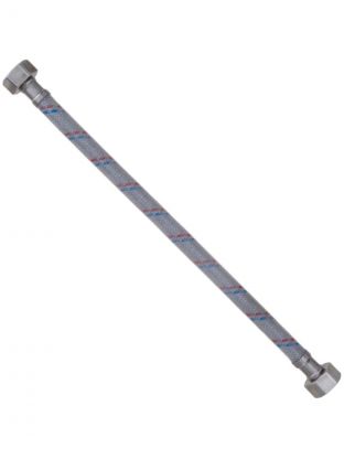 Подводка для воды 1/2"х2.5 м, г-г, латунь, полимер, AquaLine