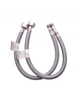 Подводка для воды М10-1/2"х0.4 м, пара, сталь, полиамид, AquaLine