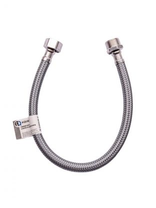 Подводка для воды 1/2"х1.8 м, г-ш, сталь, полиамид, AquaLine