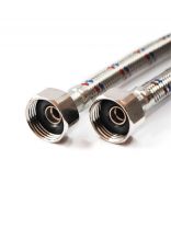Подводка для воды 1/2"х3.5 м, г-г, нержавеющая сталь, Valfex