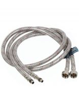 Подводка для воды М10-1/2"х1.5 м, пара, сталь, полимер, Stemix