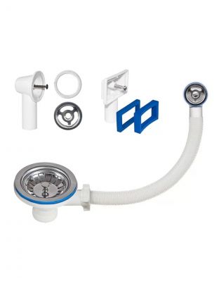 Выпуск для сифона, 3" 1/2, с переливом, универсальный перелив, Orio, Б-4507-1