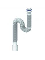 Гофра для сифона 1200 мм, 1" 1/2х40/50, полипропилен, с гайкой, Unicorn, D125