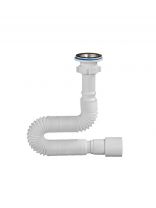 Сифон для мойки, гофрированный, 1250 мм, 1" 1/4х40/50, полипропилен, с выпуском, Orio, А-3014