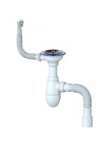 Сифон для мойки, 3" 1/2, 40х40/50, полипропилен, Unicorn, В426