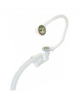 Сифон для ванны, 40х40/50, полипропилен, с выпуском, с переливом, круглый перелив, Сантехпродукт, Е-80081