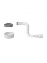 Гофра для сифона 800 мм, 1 1/2"х40/50, с гайкой, с конусной прокладкой, Aquanova, 1325 (K406)