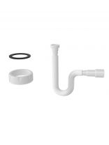 Гофра для сифона 740 мм, 1 1/2"х40/50, полипропилен, с гайкой, плоская прокладка, Aquanova, 1315 (K106)