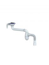 Сифон для мойки, трубный, 3 1/2", полипропилен, с выпуском, со смещением, Unicorn, ВС 10 V