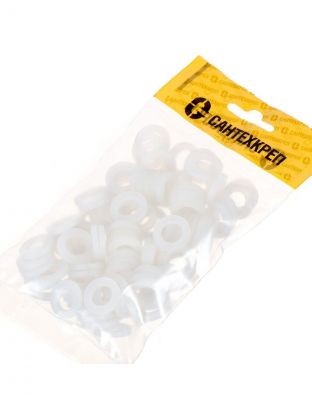 Прокладка сантехническая 100 шт, 1/2'', силикон, СантехКреп, 2.12.1.