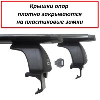 Багажник на крышу Renault Kaptur, ЕД, черные крыловидные дуги