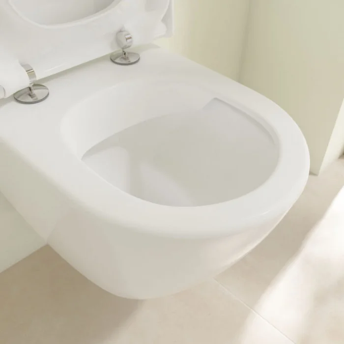 Villeroy & Boch Subway 2.0 Унитаз подвесной безободковый CeramicPlus 480 х 355 мм укороченный цвет: альпийский белый 5606R0R1 ФОТО