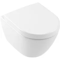 Villeroy & Boch Subway 2.0 Унитаз подвесной безободковый CeramicPlus 480 х 355 мм укороченный цвет: альпийский белый 5606R0R1 схема 1