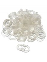 Прокладка уплотнительная 100 шт, 1", ПВХ, прозрачная, СантехКреп, 2.11.3.Ф