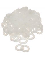 Прокладка уплотнительная 100 шт, 3/4", 14х24х3 мм, силикон, СантехКреп, 2.12.2.Ф