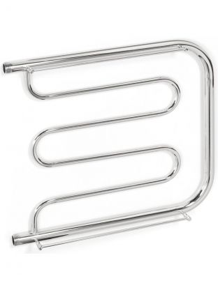 Полотенцесушитель Фокстрот, с полкой, 50х60х1", нержавеющая сталь, с креплением, Aquater, ПМ