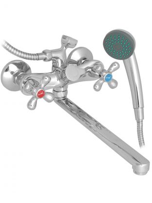 Смеситель для ванны, Frap, с кран-буксой, хром, F22731-B