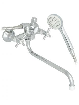 Смеситель для ванны, Frud, с кран-буксой, белый, R22118-7