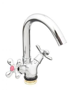 Смеситель для раковины, Frap, с кран-буксой, хром, F13731-B