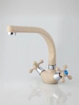 Смеситель для кухни, Frap, с кран-буксой, бежевый, F5408-21