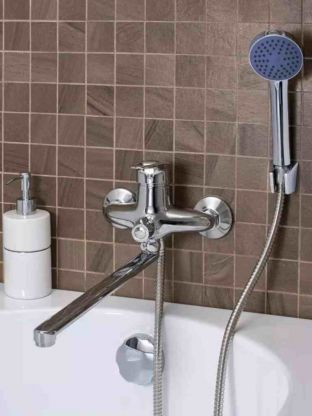 Смеситель для ванны, РМС, с картриджем, хром, SL52-006E-3