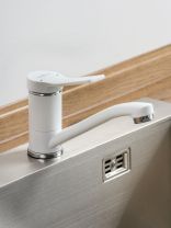 Смеситель для раковины, Aqwin, короткий излив, с картриджем, белый, A45292W