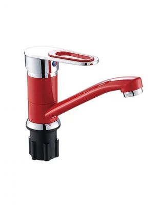 Смеситель для раковины, Эверест, с картриджем, красный, B45-274C