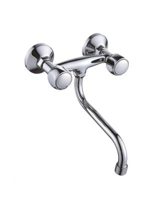 Смеситель для кухни, Эверест, с кран-буксой, хром, B46-336