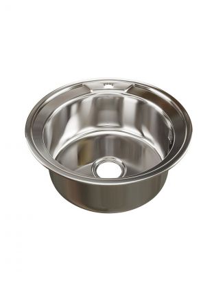 Мойка кухонная врезная, Mixline, нержавеющая сталь, 510 мм, 0.6 мм, с сифоном