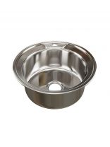 Мойка кухонная врезная, Mixline, нержавеющая сталь, 490 мм, 0.8 мм, с сифоном