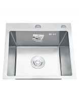 Мойка кухонная врезная, Diadonna, нержавеющая сталь, 500х500х200 мм, сатин, DS5050