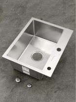 Мойка кухонная врезная, Diadonna, нержавеющая сталь, 500х400х200 мм, сатин, DS5040