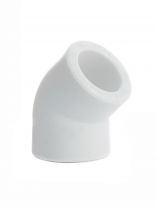 Уголок полипропилен, d20 мм, 45 °, внутренняя/внутренняя, белый, РосТурПласт