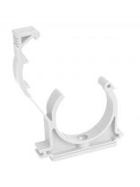 Опора для трубы с защелкой, полипропилен, d20 мм, белая, РосТурПласт