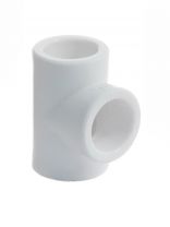 Тройник полипропилен, d25 мм, 90 °, белый, РосТурПласт