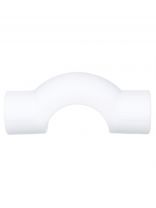 Обводное колено с муфтой полипропилен, d20 мм, короткое, белое, РосТурПласт