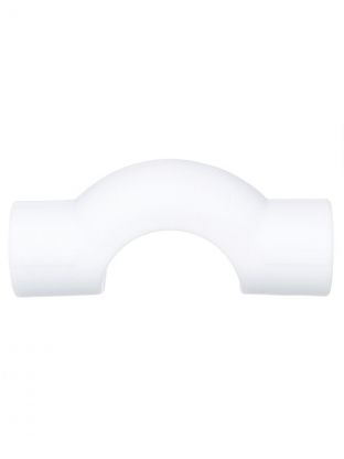 Обводное колено с муфтой полипропилен, d25 мм, короткое, белое, РосТурПласт