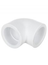 Уголок полипропилен, d40 мм, 90 °, внутренняя/внутренняя, белый, РосТурПласт