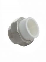 Муфта разъемная полипропилен, d32х1", внутренняя резьба, белая, РосТурПласт