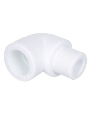 Уголок полипропилен, d25 мм, 90 °, внутренняя/наружная, белый, РосТурПласт