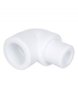 Уголок полипропилен, d25 мм, 90 °, внутренняя/наружная, белый, РосТурПласт