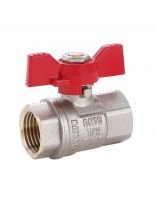 Кран для воды, 1/2'', г-г, ручка-бабочка, Стандарт, РМС