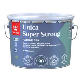 Лак Яхтный Универсальный Tikkurila Unica Super Strong EP 9л Износостойкий, Алкидно-Уретановый,Высокоглянцевый / Тиккурила Уника Супер Стронг.