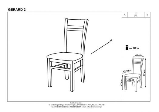 Стул кухонный Halmar GERARD 2