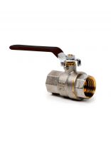 Кран для воды, 1/2'', г-г, ручка, PN40, индивидуальная упаковка, РосТурПласт